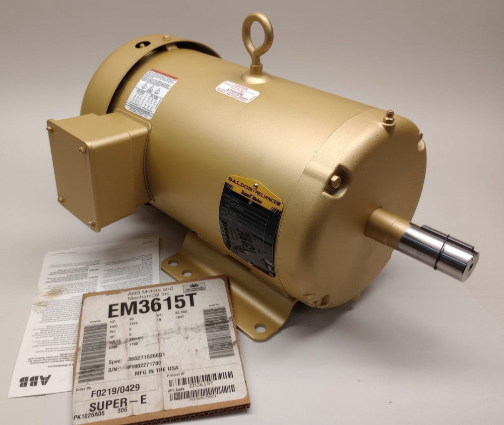 Baldor EM3615T Electric Motor 3ph 5hp 230/460V 1750rpm TEFC 184T 36G271S268G1