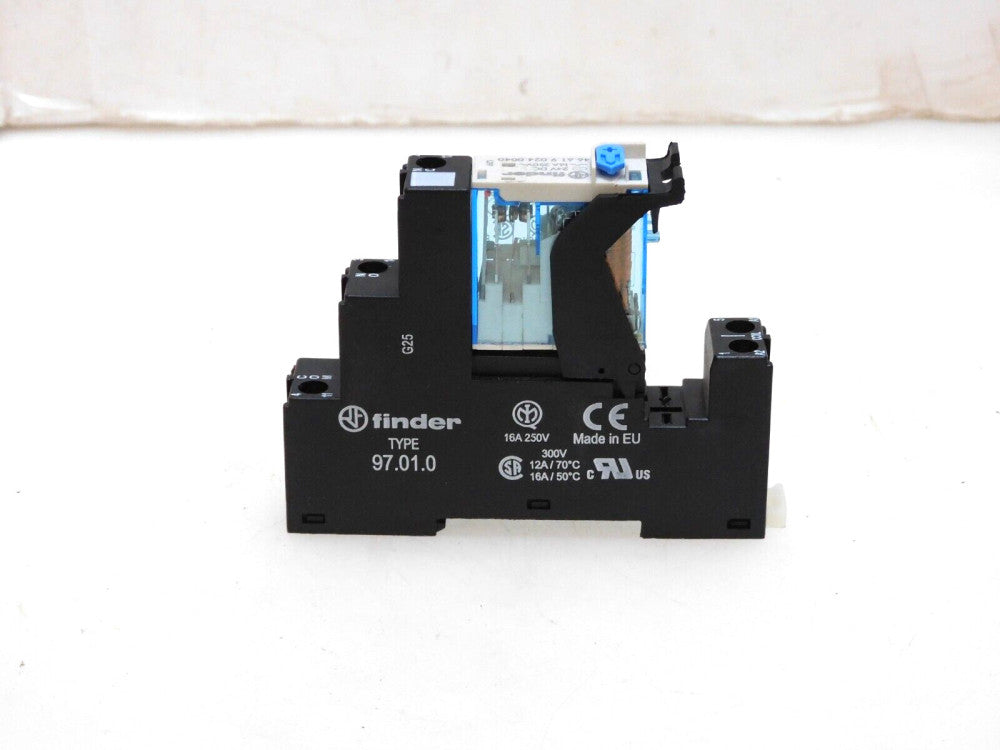 FINDER 46.61.9.024.0040 RELAY SOCKET 24VDC W/ 97.01.0 BASE 16A 250V