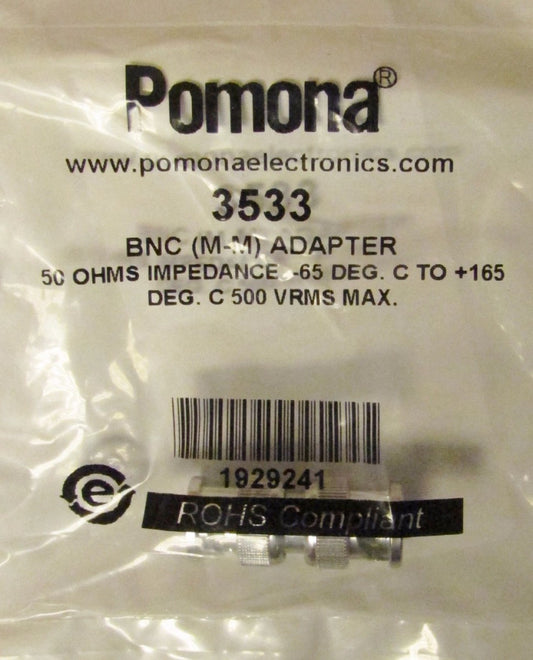 POMONA BNC M-M 50 Ohm  Adapter 3533