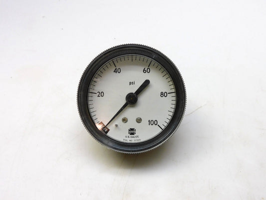 US GAUGE 37326 PRESSURE GAUGE 0-100PSI 1/8" NPT BM