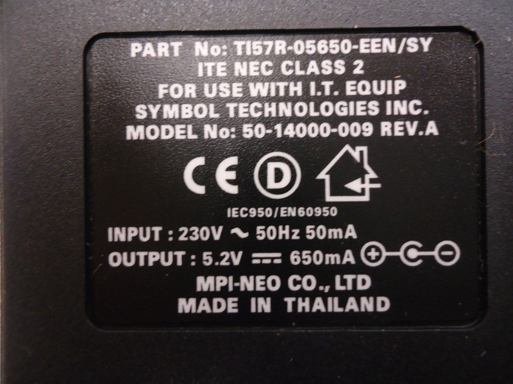 TI57R05650EENSY, Symbol Technologies, 198-264VAC in/5.2VDC out, BRAND NEW!