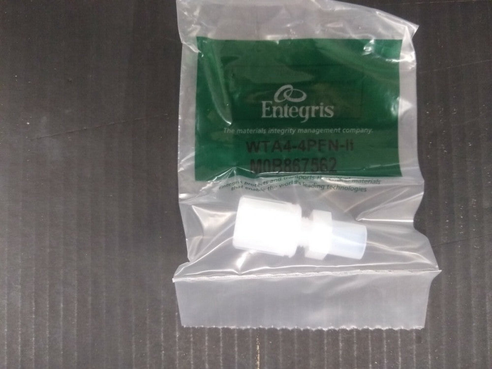 New, Entegris, WTA4-4PFN-II, STRAIGHT ADAPTER, 1/4-INCH X 1/4-INCH FLARELOCK II