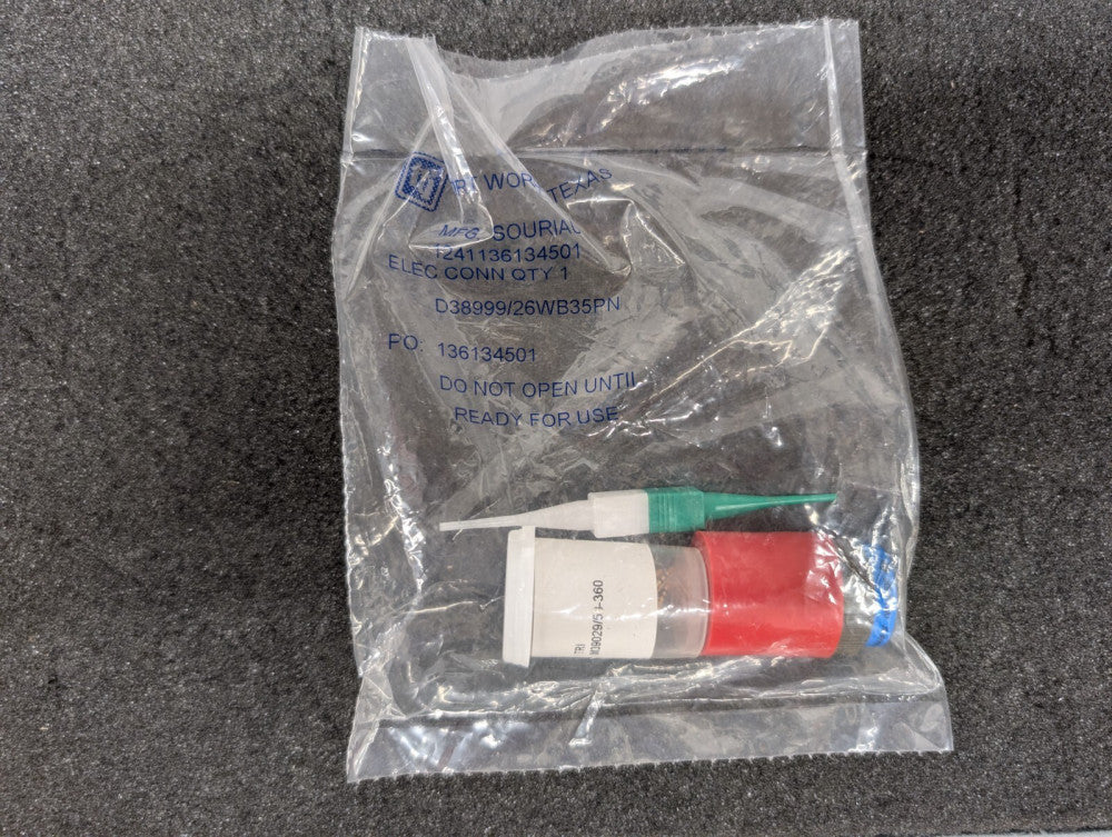 New, Souriau, D38999/26WB35PN, 8D 13C 13#22D PIN PLUG