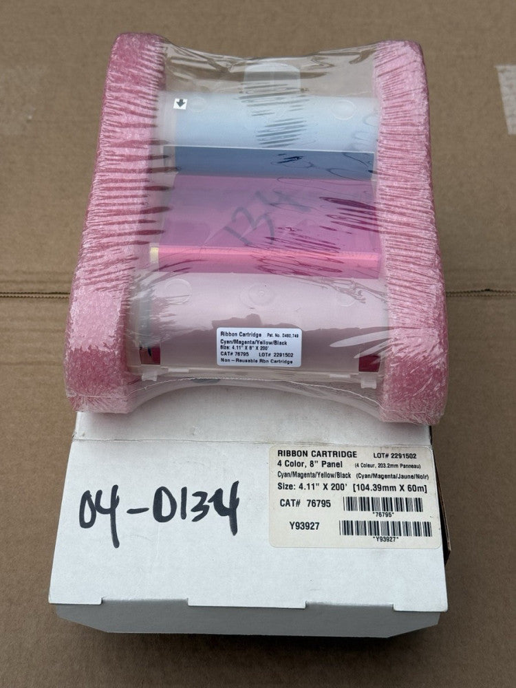 Brady 76795 4 Color - Cyan/Magenta/Yellow/Black Ribbon Cartridge 4.11" x 200'