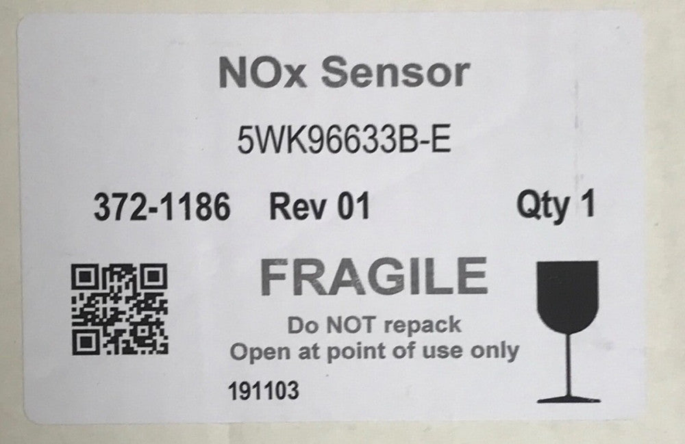NOx Sensor 5WK96633B E 372-1186 Revision 01 191103 Nitrogen Oxide Sensor 