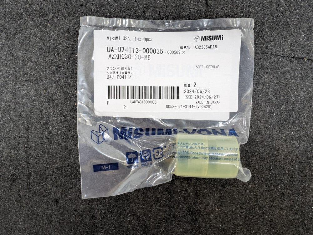 New, Misumi, AZXHC30-20-M6, BUMPERS - URETHANE, COUNTERBORED 