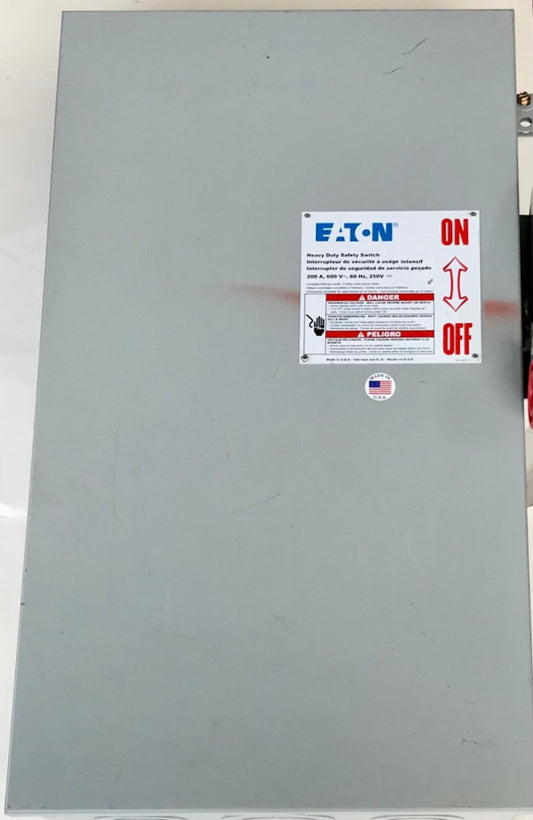 EATON CUTLER HAMMER DH364FGK 200 AMP 600 VAC Nema 1 Safety Switch Heavy Duty