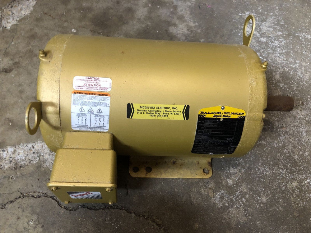 BALDOR 5 HP 3 PHASE SUPER E MOTOR / EM3218T 230/460 VOLT  1750 RPM