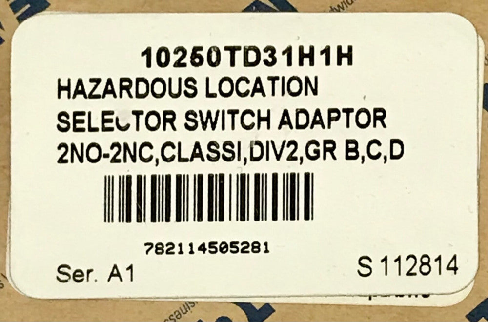EATON CUTLER HAMMER 10250TD31H1H Hazardous Location Selector Switch Adapter  