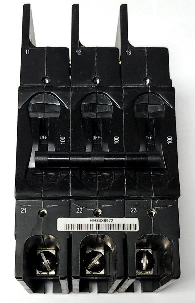 AIRPAX 219 3 34680 972 3 Pole 100 AMP 277 480 VAC Circuit Breaker HH83XB972 SENS
