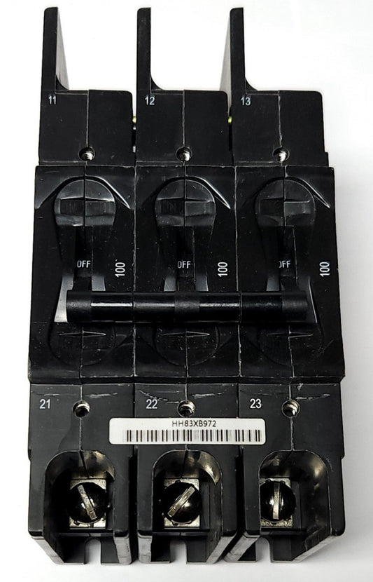 AIRPAX 219 3 34680 972 3 Pole 100 AMP 277 480 VAC Circuit Breaker HH83XB972 SENS