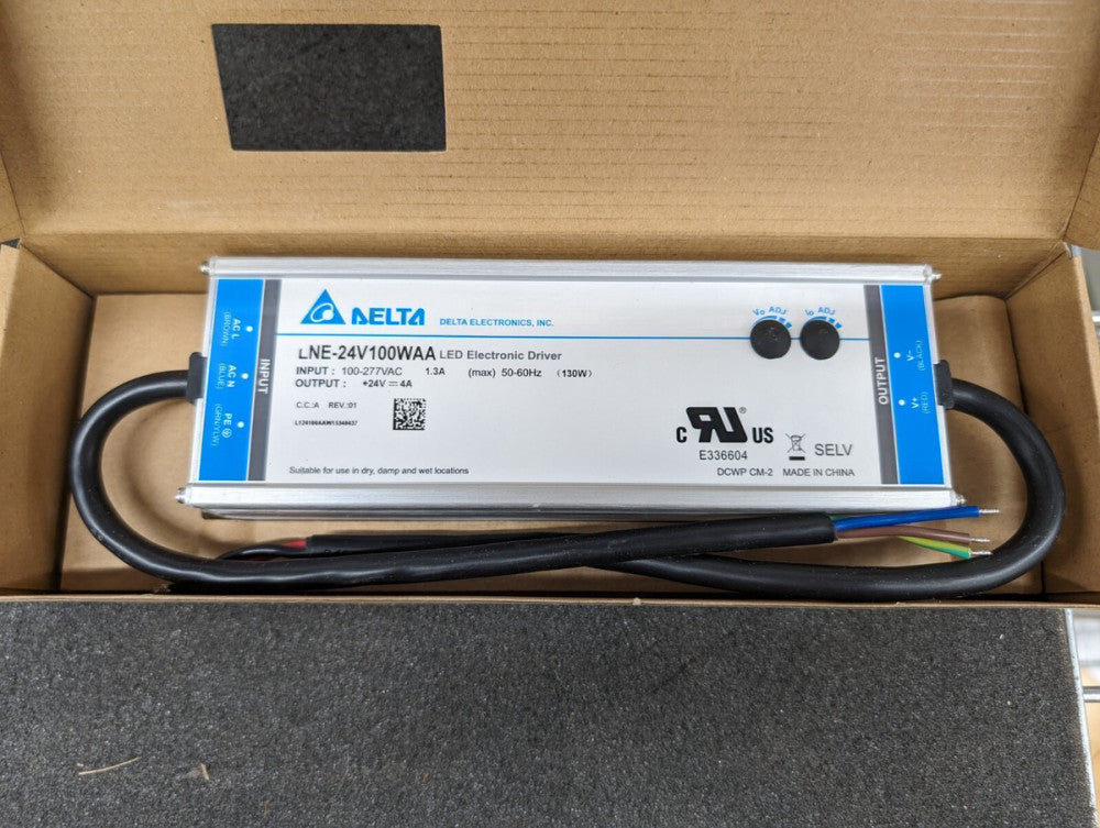 New, Delta Electronics, LNE-24V100WAAA, LED Power Supplies 24VDC, 100W, IP65 wit
