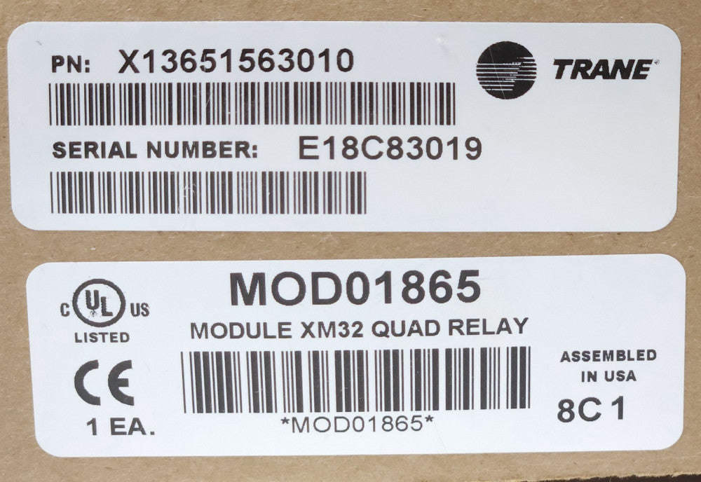 TRANE X13651563010 MOD01865 XM32 QUAD Relay Module