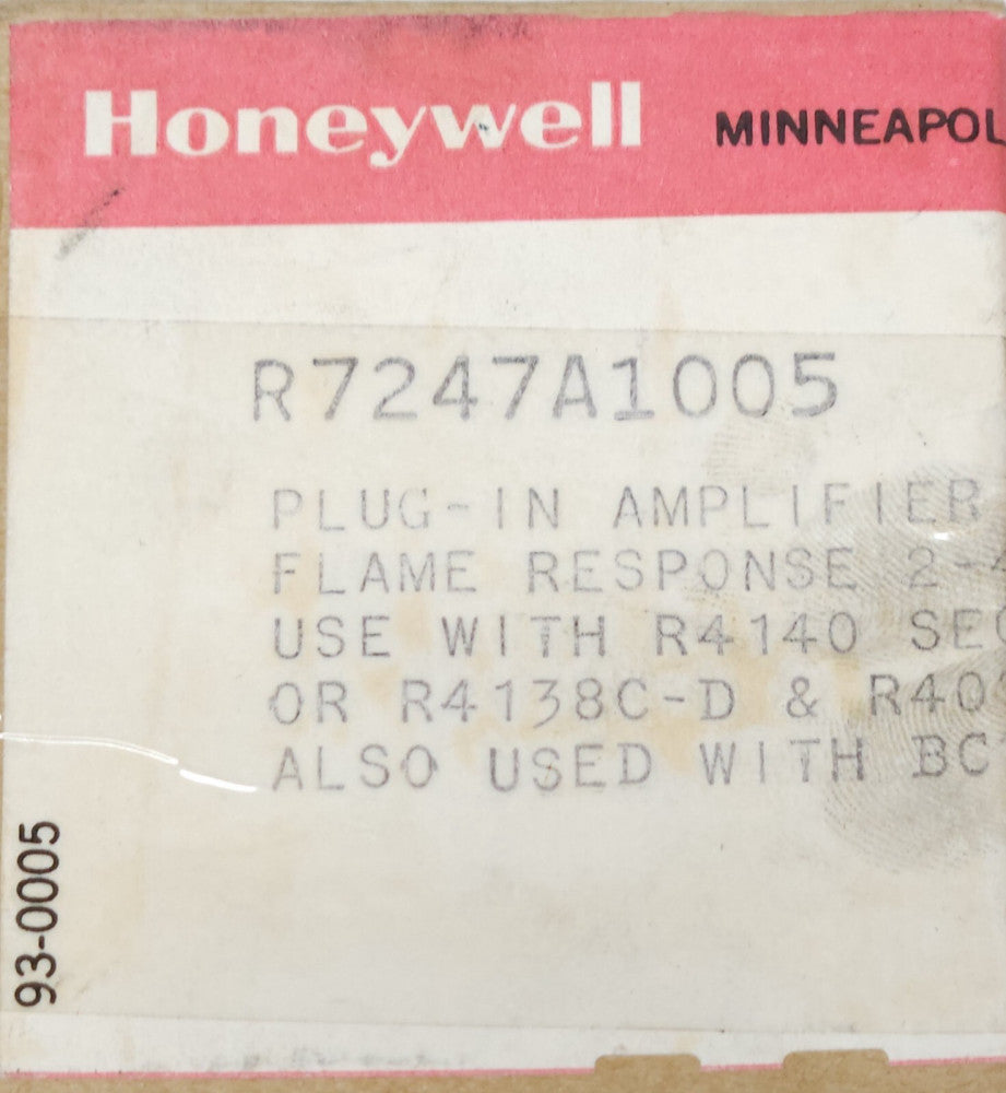 HONEYWELL R7247A1005 Plug In Amplifier Flame Response Module 2-4 Second for BC70