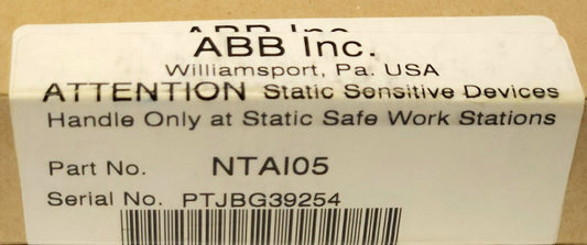 SEALED ABB NTAI05 Network 90 InFi Analog Input Termination Module