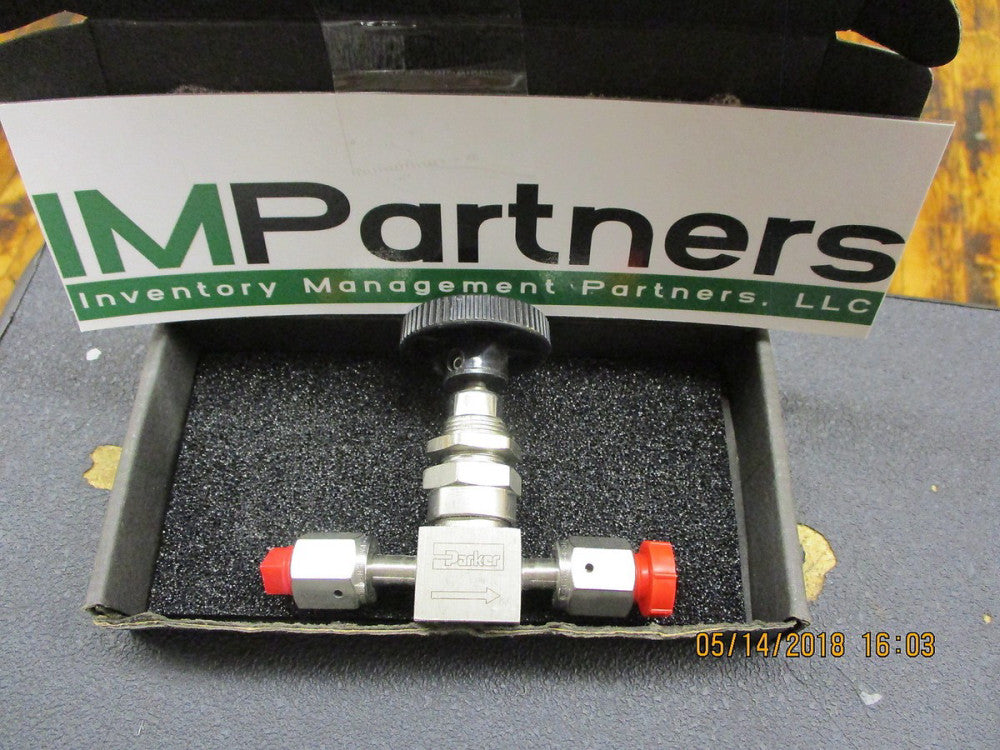 4V1-P4K-SS Parker Manual Bellows Valve, 1/4" FVCR BRAND NEW!