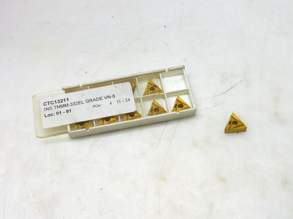 Lot Of  10 Valenite VN8 Carbide Inserts TNMM-332EL