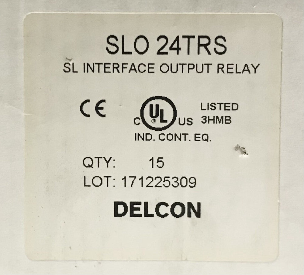 DELCON SLO 24 TRS Type SL Interface Output Relay Module 24 VDC 240 VAC