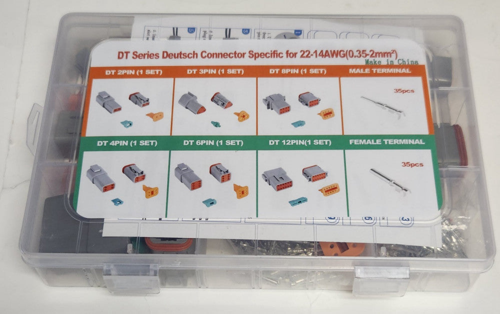 DT Series E TING 5 DEUTSCH Connector Kit 22-14 AWG .35-2mm Waterproof 2-8 PIN