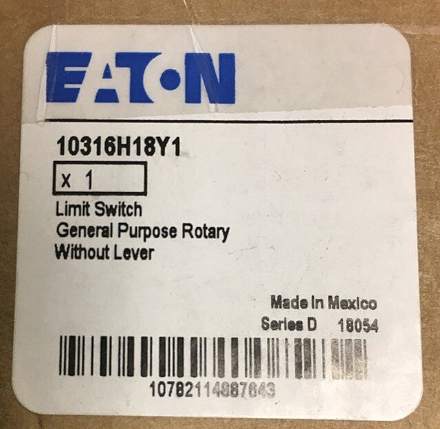 EATON CUTLER HAMMER 10316H18Y1 60AMP 120VAC Limit Switch 10316H18 Without Lever