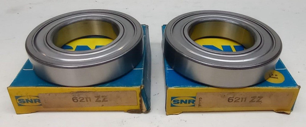 SNR 6211 ZZ Ball Bearing Deep Groove 55X100X21mm 6211-ZZ (Pack of 2)