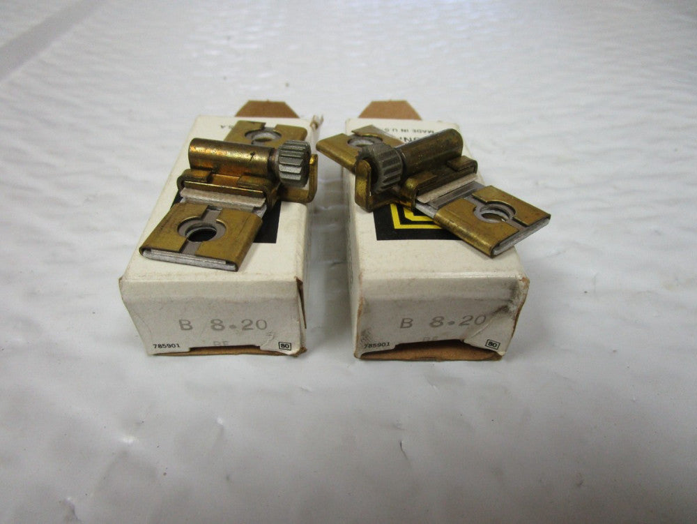 NEW LOT OF 2 SQUARE D B8.20 OVERLOAD HEATER ELEMENT