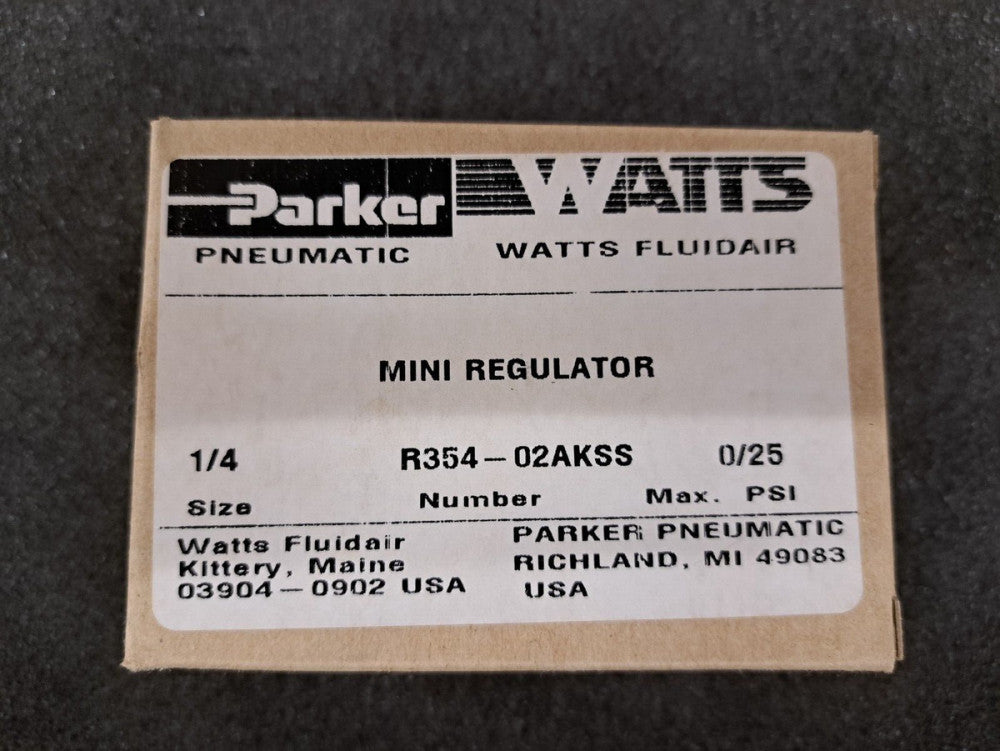 New, Open Box, R354-02AKSS, Mini Regulator