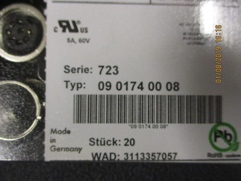 New, Binder, Conn 09 0174 00 08 Miniature Circular F 8 POS @ 2 Pieces