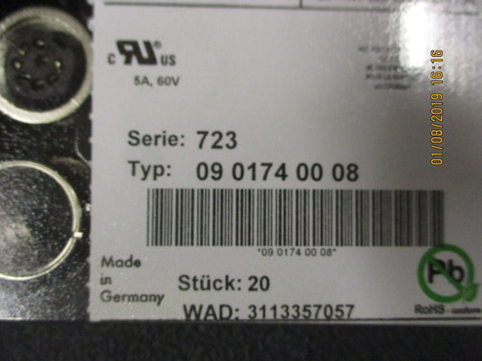 New, Binder, Conn 09 0174 00 08 Miniature Circular F 8 POS @ 2 Pieces