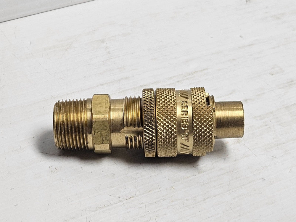 PERFECTING MALE BRASS PNEUMATIC QUICK CONNECT THREADED COUPLING SERIES N 3/4"NPT