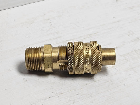PERFECTING MALE BRASS PNEUMATIC QUICK CONNECT THREADED COUPLING SERIES N 3/4"NPT