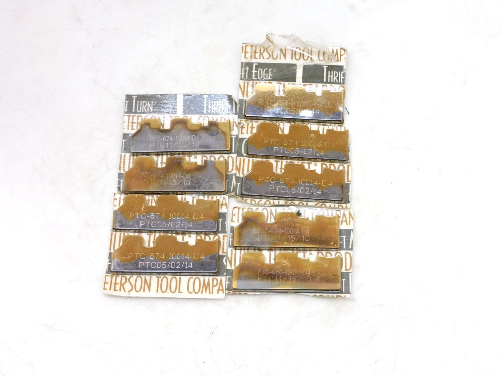 Peterson Tool 674-10014-D4 Carbide Inserts Lot of 9