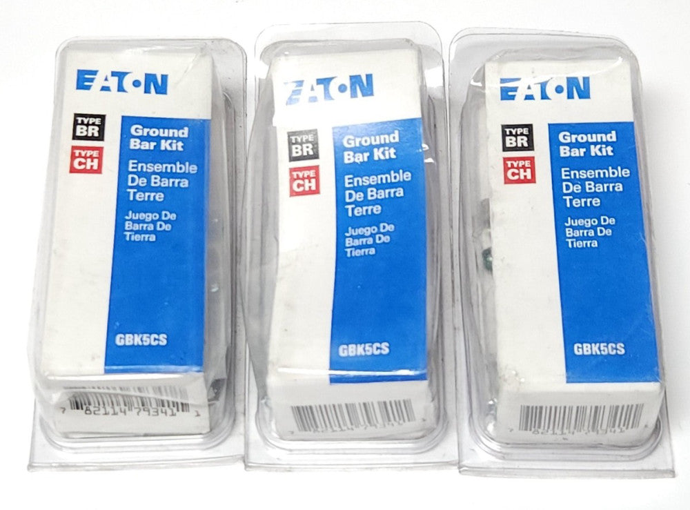 LOT OF 3 EATON CUTLER HAMMER GBK5CS Type BR Type CH Panel GBK5 Ground Bar Kit