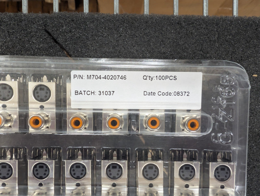 New, Harwin, M704-4020746, STACKED 4 PIN MINI DIN FM S-VIDEO JACKS - 100pcs