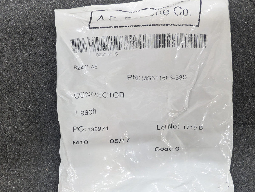 New, Amphenol, MS3116F8-33S, CONN PLUG 3POS INLINE W/SKTS