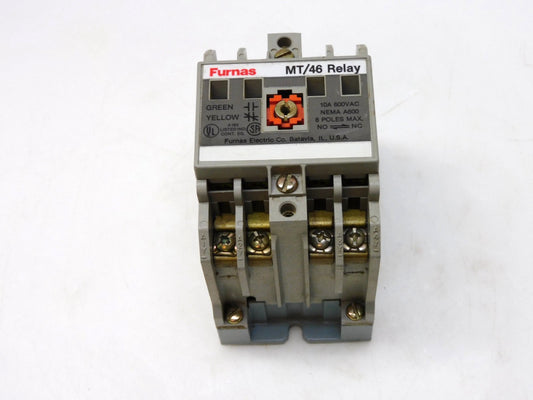 FURNAS 46MT40 MACHINE TOOL RELAY 600V 10A 120V 50/60HZ COIL MT/46