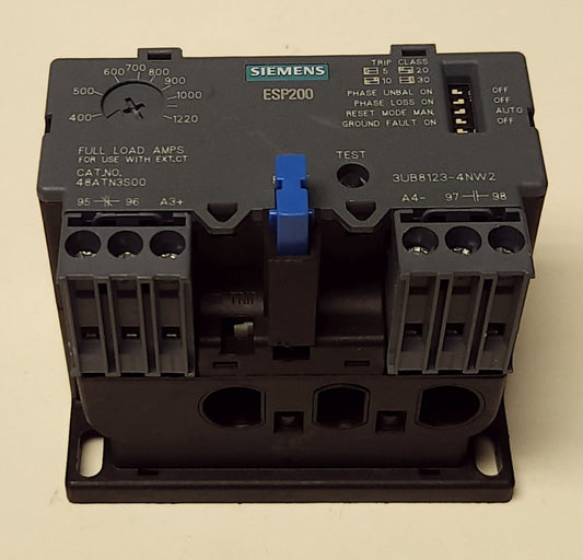 SIEMENS 48ATN3S00 ESP200 Overload Relay 3UB8123 4NW2 400-1220 AMP