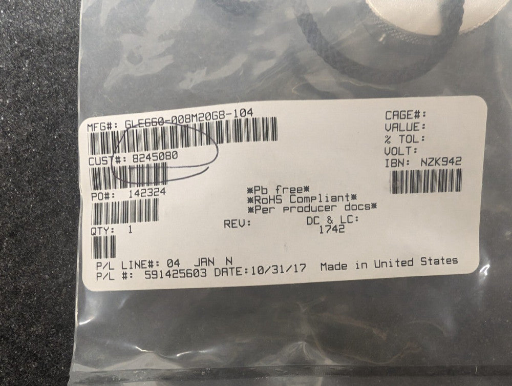New, Glenair, 660-008M20G8-104, PROTECTIVE COVER