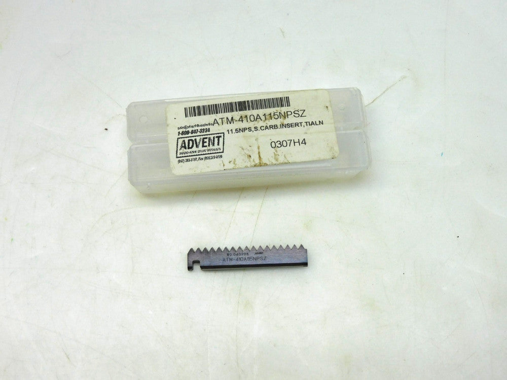 ADVENT TOOL ATM-410A115NPSZ 11.5NPS SOLID CARBIDE INSERT TIALN
