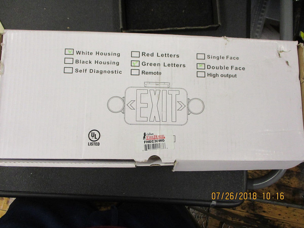 FHEC30WG Fulham Firehorse MICRO 2 HEAD EMERGENCY LIGHT WITH LED EXIT BRAND NEW!