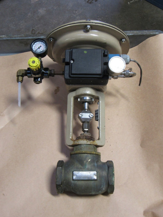 SAMSON ACTUATOR CONTROL VALVE 3277 CL300 1-1/2"NPT B148 3522 W/ POSITIONER 3760