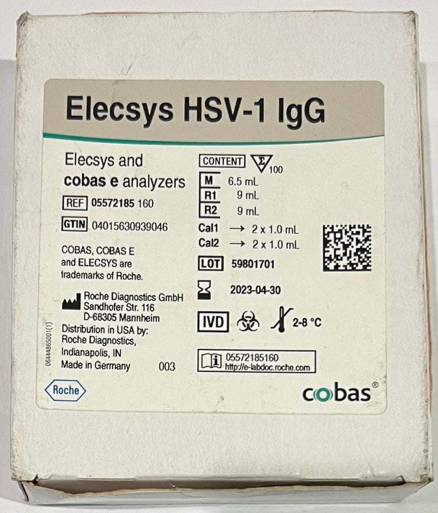 ELECSYS  COBAS E ANALYZERS HSV 1 IgG Herpes Vaccination Lot 59801701