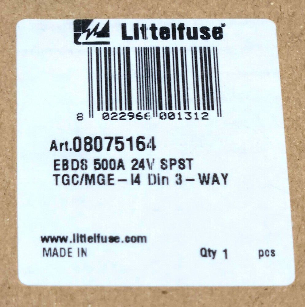 LITTELFUSE 08075164 Main Battery Switch TGC MGE I4 EBDS 500 AMP 24 Volt SPST DIN