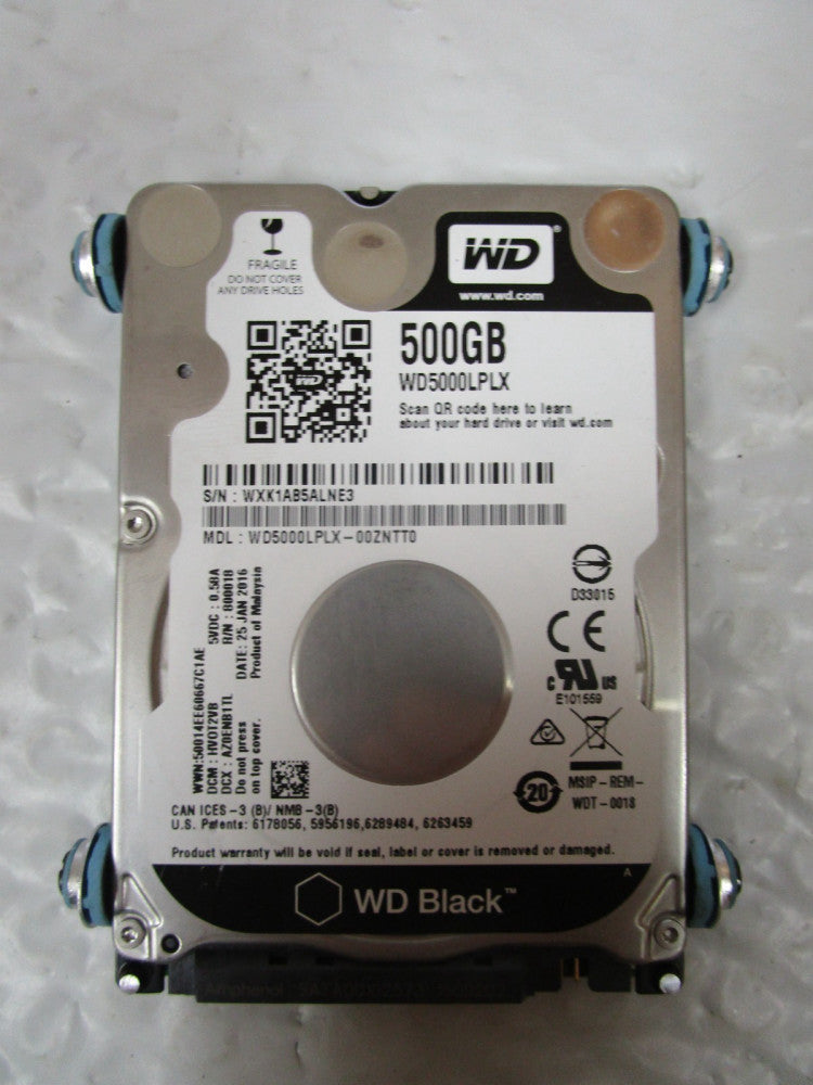 WESTERN DIGITAL 500GB WD BLACK HARD DRIVE WD5000LPLX-00ZNTT0