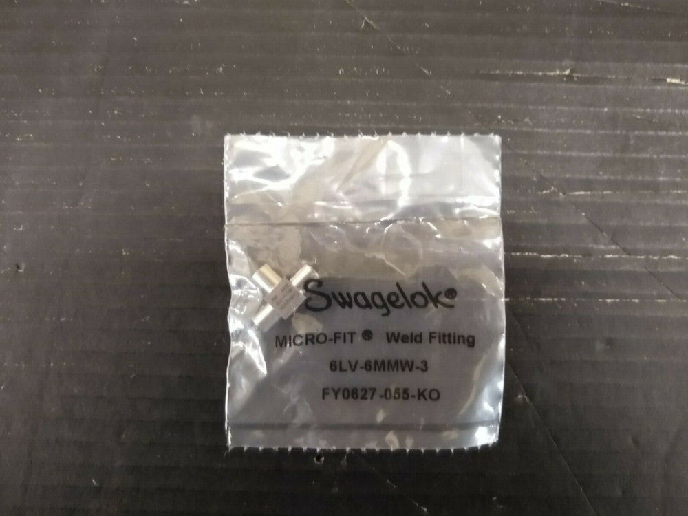 New, Swagelok, 6LV-6MMW-3, Micro Fit Union Tee, 6MM OD Sold in lots of 2pcs