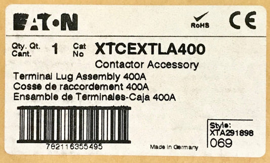 EATON XTCEXTLA400 Contactor Lug Terminal Assembly 400 AMP