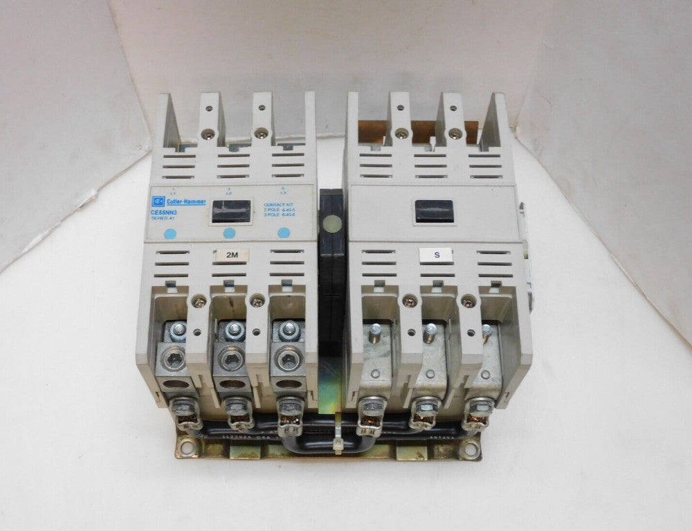CUTLER HAMMER CE55NN3 SER A1 REVERSING CONTACTOR 120V COIL MISSING 9 LUGS