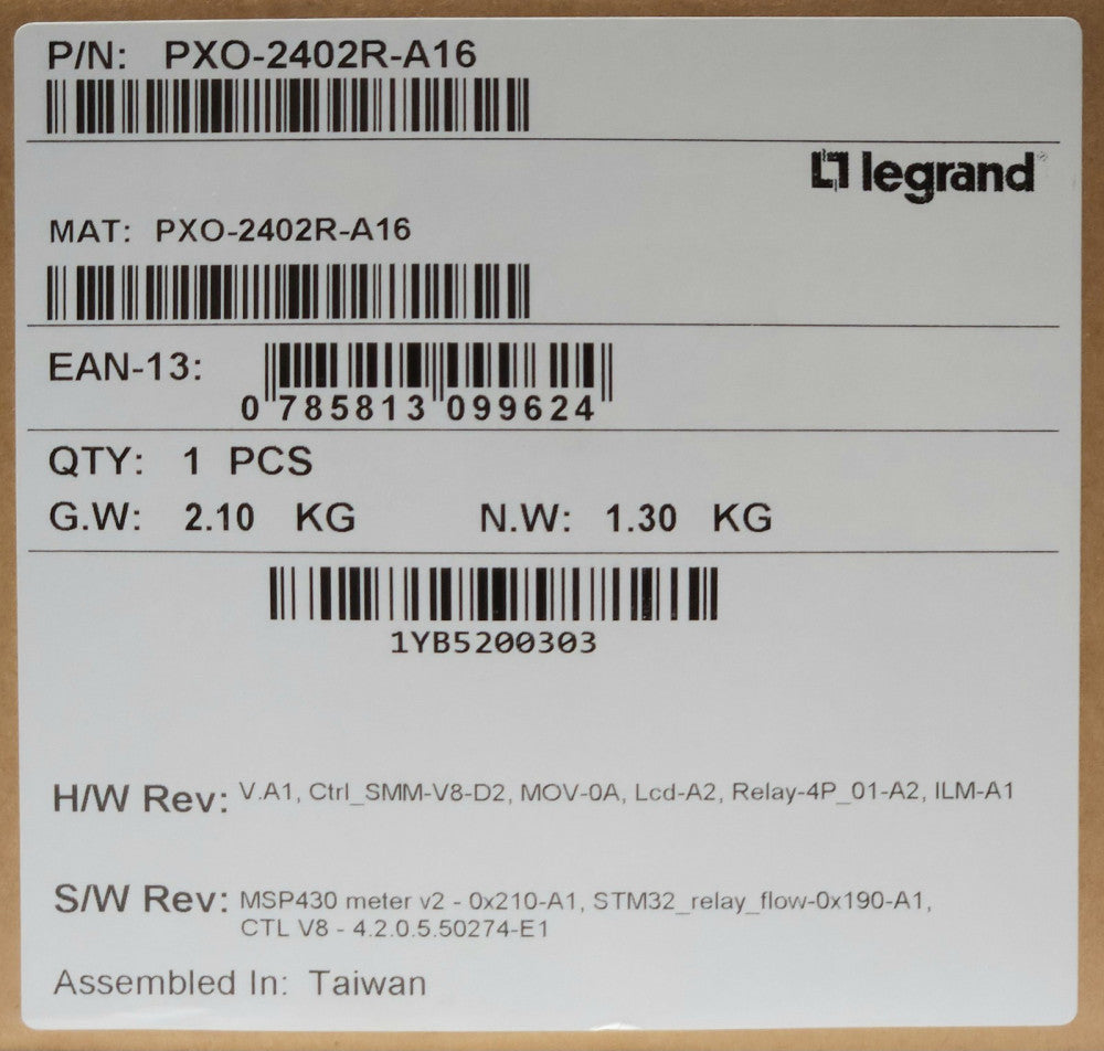 SEALED LEGRAND RARITAN PXO 2402R A16 MSP430 Meter 120 VAC STM32 Relay 4 Unit Pow