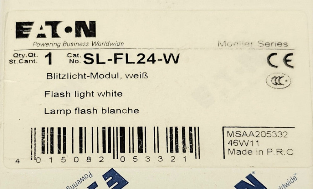 EATON MOELLER SL FL24 W 24 VAC VDC WHITE CLEAR Flashing Stack Light Module