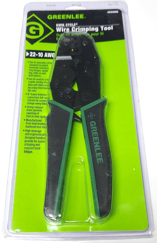 GREENLEE 45500G KWIK CYCLE Wire Crimping Tool 22-10 AWG